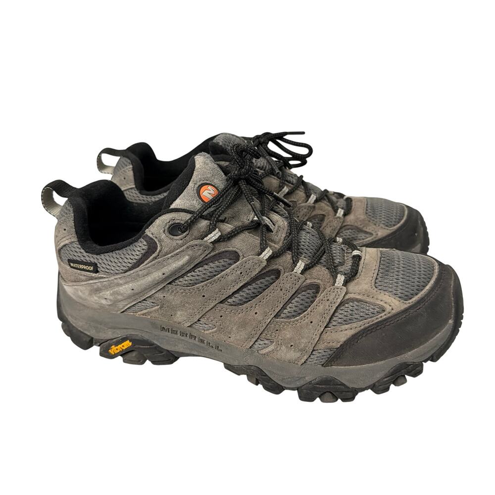Merrell Moab 3 Low Shoes Men's 9.5 Wide Waterproof Vibram Hiking Granite